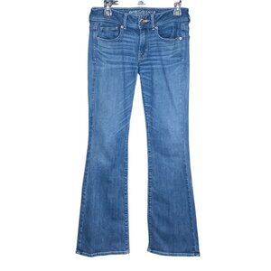 American Eagle Size 6 Regular Stretch AEO Denim‎ X Low Rise Kick Boot Jeans